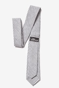 Black Seersucker Stripe Skinny Tie Photo (2)