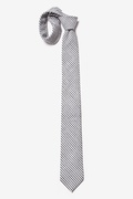 Black Seersucker Stripe Skinny Tie Photo (3)