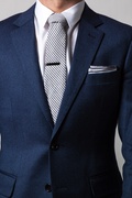 Black Seersucker Stripe Skinny Tie Photo (4)