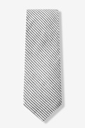 Black Seersucker Stripe Tie Photo (0)