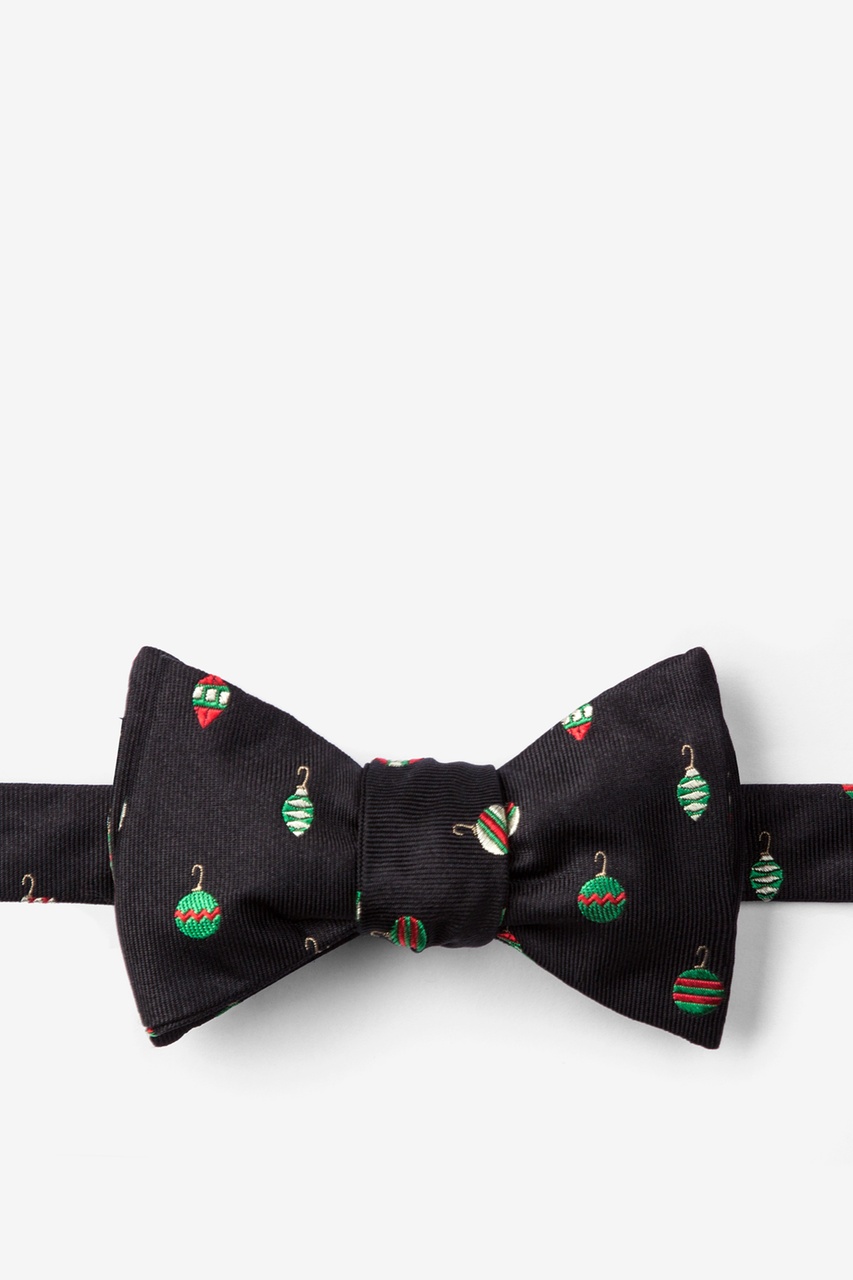 "Don't Hate, Decorate" Black Self-Tie Bow Tie Photo (0)