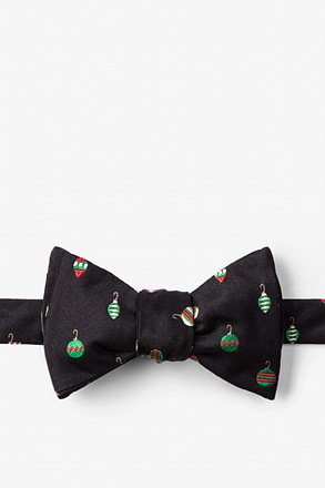 "Don't Hate, Decorate" Black Self-Tie Bow Tie