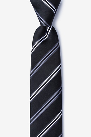 Abbert Black Skinny Tie