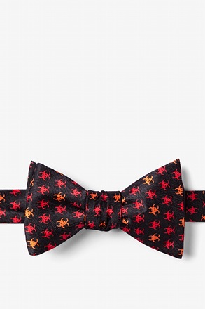 Biohazard Black Self-Tie Bow Tie