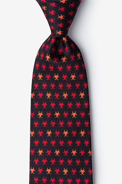 Black Silk Biohazard Tie