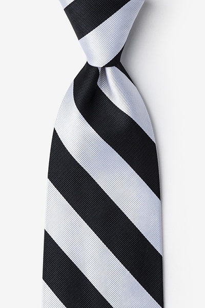 Stripe Silk Narrow Tie(BLACK) ネクタイ BOSS - Silk-jacquard tie with diagonal stripes - Black