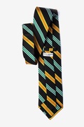Black and Yellow Repp Stripe Extra Long Tie Photo (1)