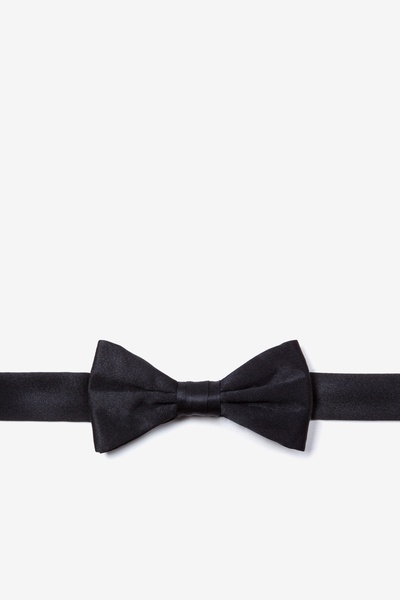 Black Silk Black Bow Tie For Boys