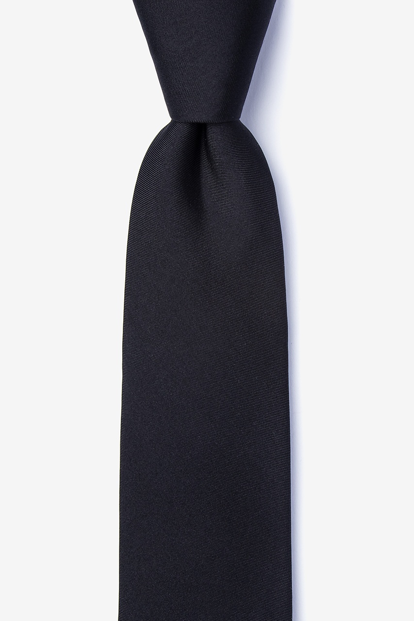 Black Silk Black Tie For Boys | Ties.com