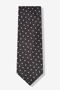 Black with White Dots Extra Long Tie Photo (0)