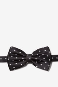 Black with White Dots Pre-Tied Bow Tie Photo (0)