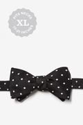 Black with White Dots Self-Tie Bow Tie Photo (0)