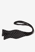 Black with White Dots Self-Tie Bow Tie Photo (1)
