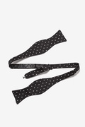 Black with White Dots Self-Tie Bow Tie Photo (2)