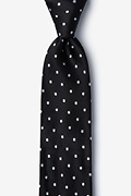 Black with White Dots Tie For Boys Photo (0)