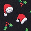 Black Silk Christmas Caps Tie