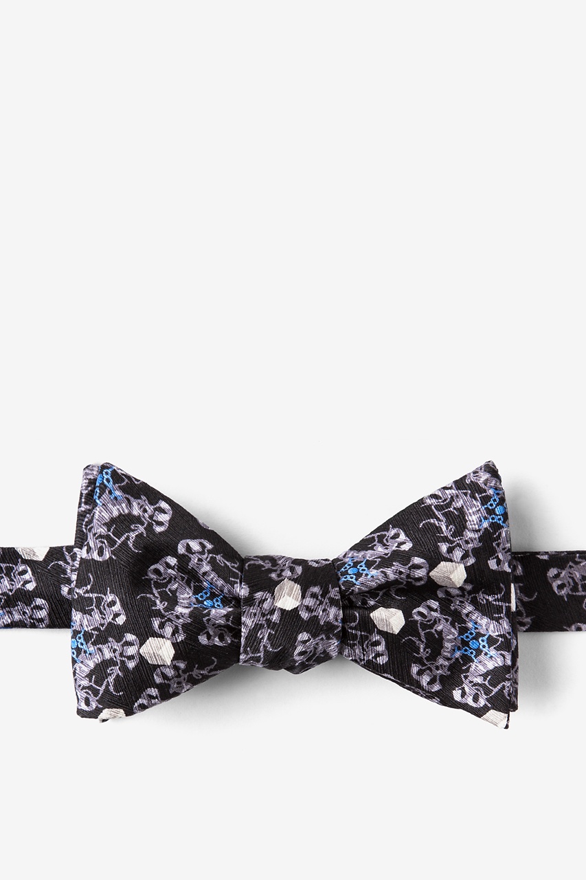 Black Silk DIABETES Self-Tie Bow Tie | Iawareables.com