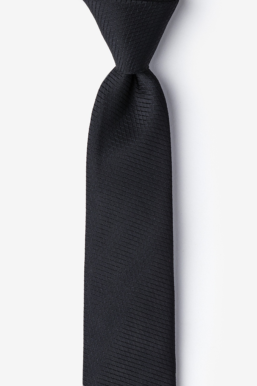 Black Silk Dominica Skinny Tie | Ties.com