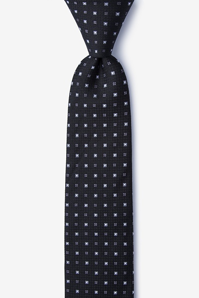 Black Silk Eagle Skinny Tie