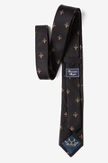 Fleur De Lis Black Skinny Tie Photo (1)