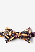 Black Silk Foodborne Six Self-Tie Bow Tie
