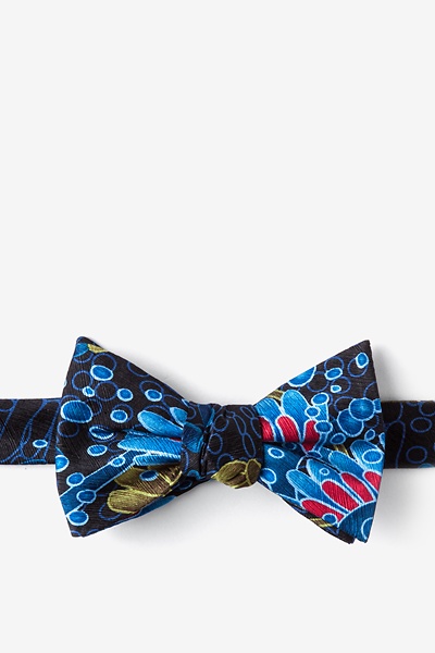 Black Silk Fungi/Mold Self-Tie Bow Tie