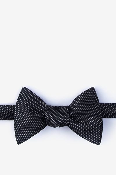 Black Silk Goose Self-Tie Bow Tie