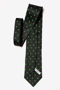 Green Polka Dot Black Extra Long Tie Photo (1)