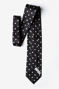 Ivory Polka Dot Black Extra Long Tie Photo (2)