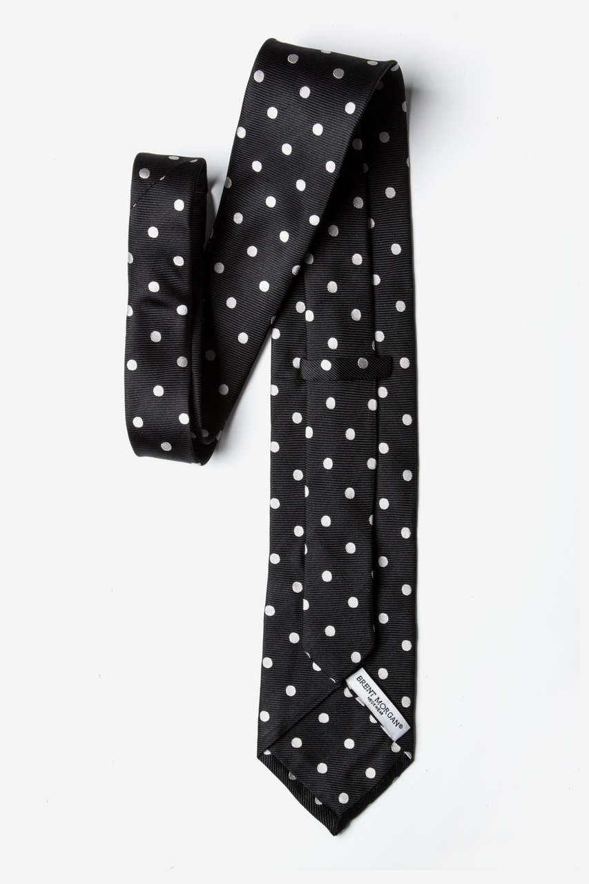 black and white polka dot tie