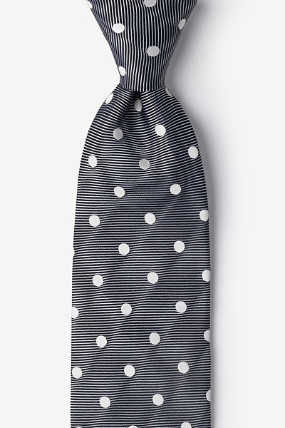 polka dot tie black