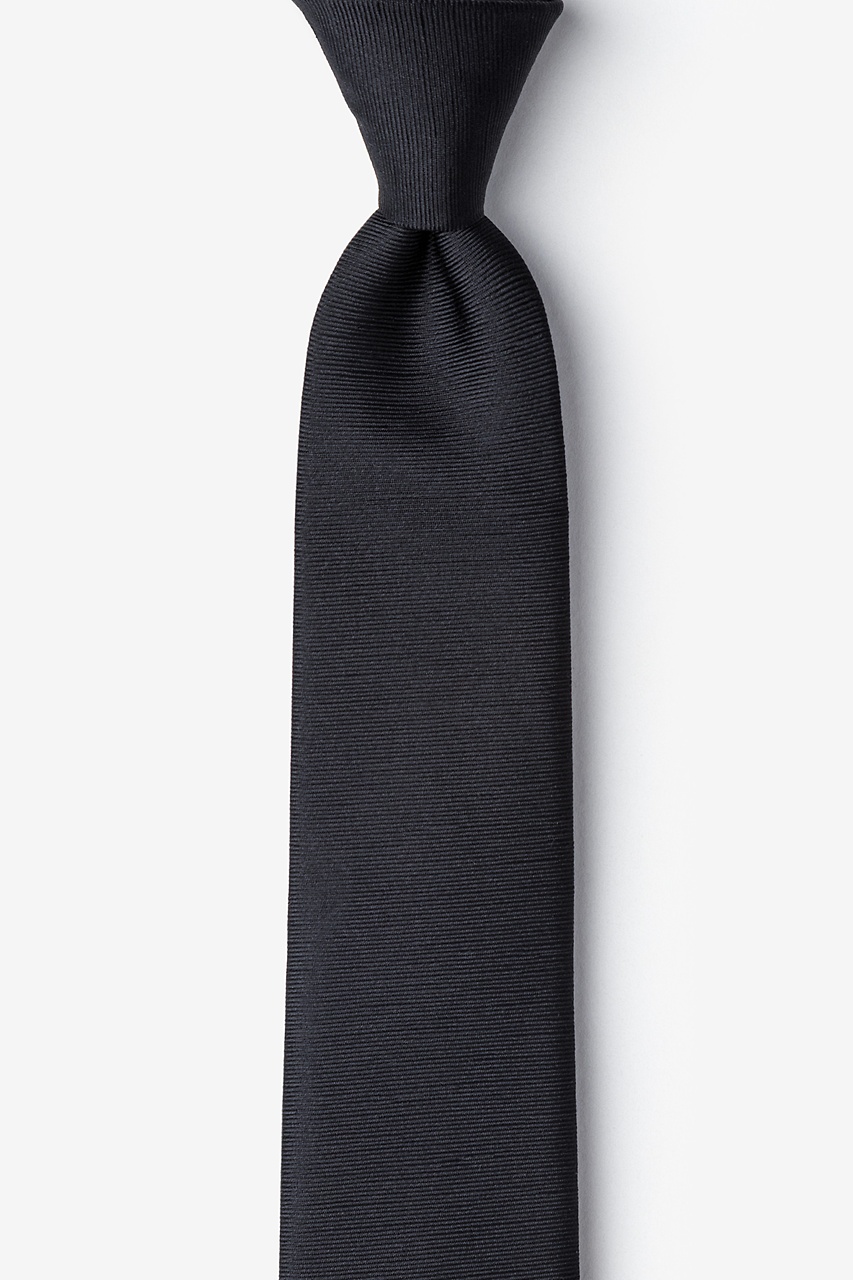 Black Silk Lombok Skinny Tie | Ties.com