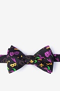 Mardi Gras Masquerade Black Self-Tie Bow Tie Photo (0)