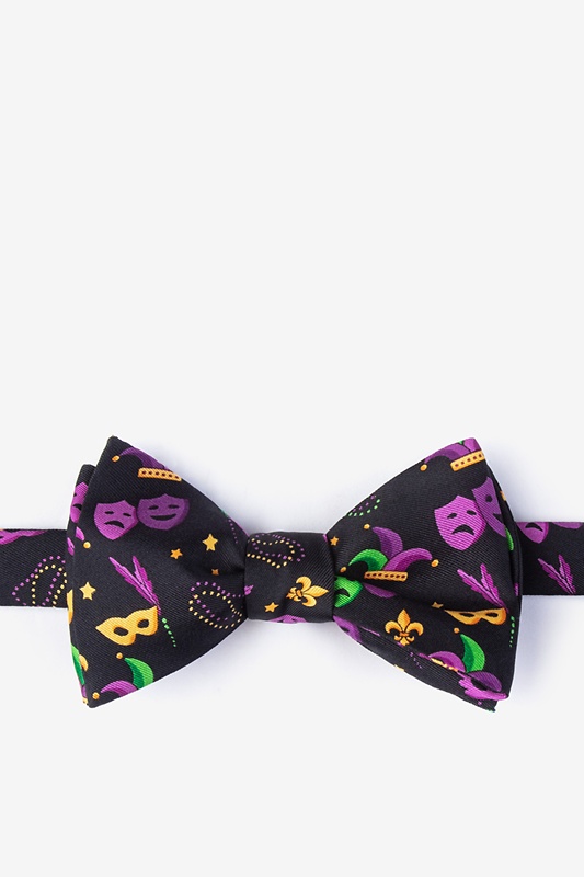Mardi Gras Beads Bow Tie Novelty