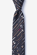 Medieval Weaponry Black Skinny Tie Photo (0)