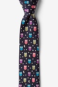 Night Owl Black Skinny Tie Photo (0)