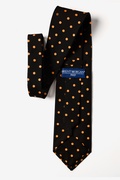 Orange Polka Dot Black Extra Long Tie Photo (1)