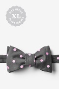 Pink Polka Dot Black Self-Tie Bow Tie Photo (0)