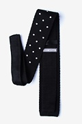 Polka Dot Black Knit Tie Photo (1)