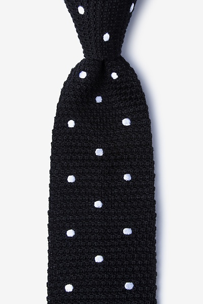 black-silk-polka-dot-knit-tie-