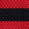 Black Silk Rugby Stripe Knit Skinny Tie