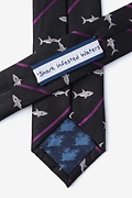 Shark Infested Waters Black Skinny Tie Photo (2)