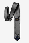 Solid Stitch Black Skinny Tie Photo (1)