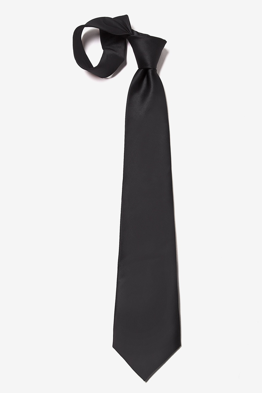 The Essential Black Extra Long Tie Photo (3)