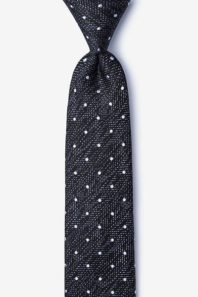 Black Silk Tully Skinny Tie