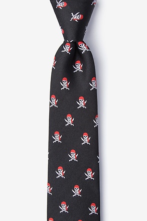 Walk the Plank Black Skinny Tie