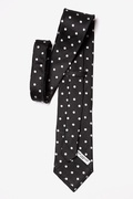 White Polka Dot Black Extra Long Tie Photo (3)