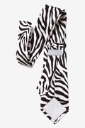 Zebra Print Black Extra Long Tie Photo (1)
