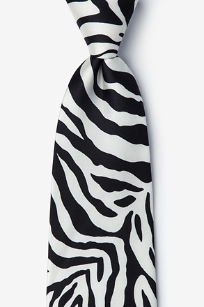 Zebra Print Black Tie