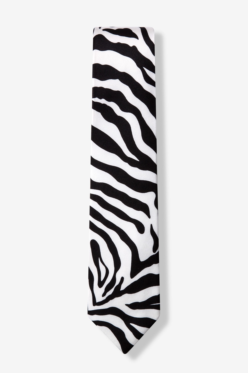 Zebra Print Black Tie For Boys Photo (0)